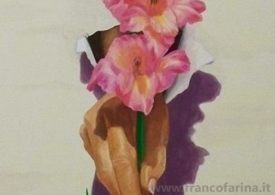 Dalla tela nasce un fiore