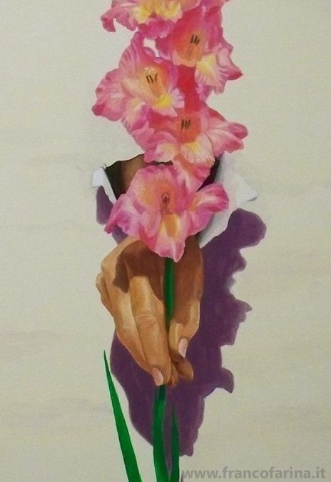 Dalla tela nasce un fiore