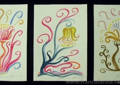 Trittico “Svolazzi floreali”